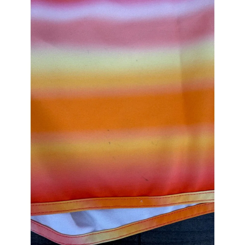 Fair Harbor‎ Mens XL Sunset Stripe 8 Inch Swim Trunks Lined Beach Vacay